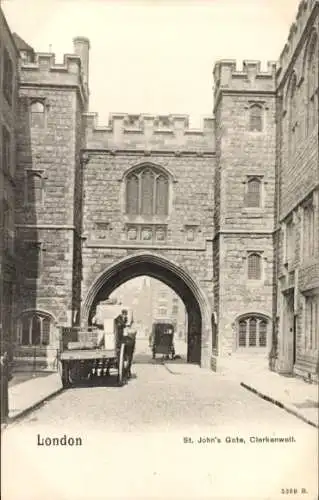 Ak London City England, St. John's Gate, Clerkenwell