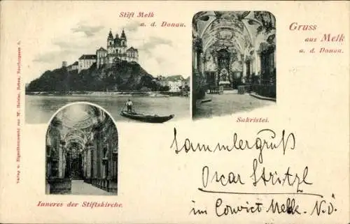 Ak Melk an der Donau Niederösterreich, Stift, Inneres der Stiftskirche, Sakristei