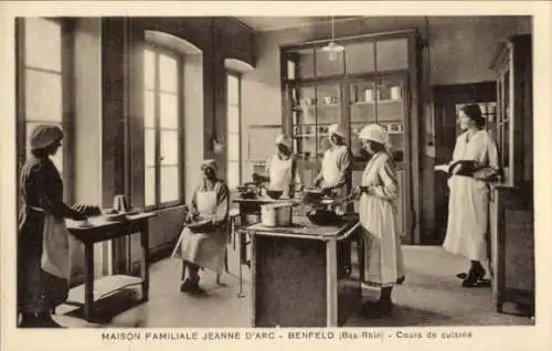 Ak Benfeld Elsass Bas Rhin, Maison Familiale Jeanne d'Arc, Koch-Kursus