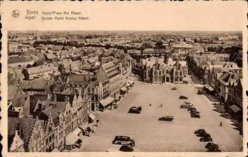 Ak Ypern Ypern Westflandern, Grand Place Roi Albert