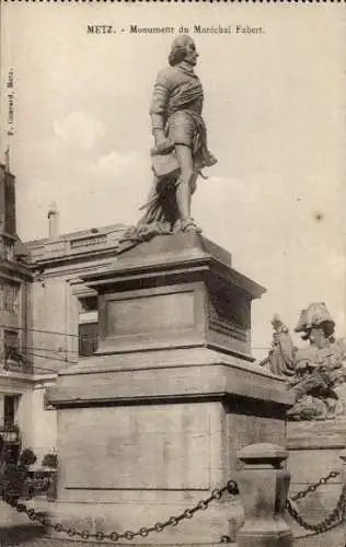 Ak Metz Moselle, Monument Marechal Fabert
