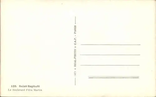 Ak Saint Raphaël Var, Boulevard Felix Martin