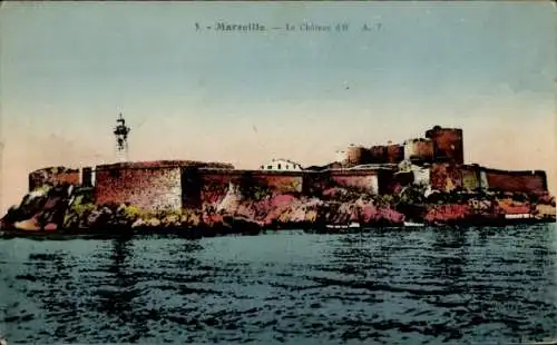 Ak Marseille Bouches du Rhône, Chateau d'If