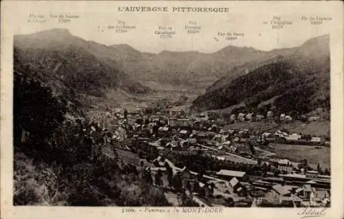 Ak Le Mont Dore Puy de Dôme, Gesamtansicht