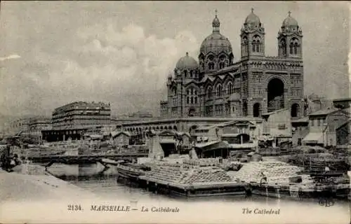 Ak Marseille Bouches du Rhône, Kathedrale