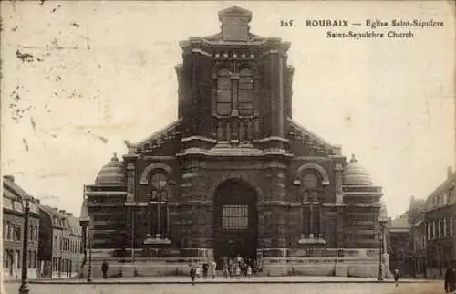 Ak Roubaix Nord, Kirche Saint-Sepulere