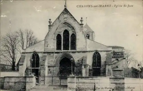 Ak Chalons sur Marne, Kirche St-Jean