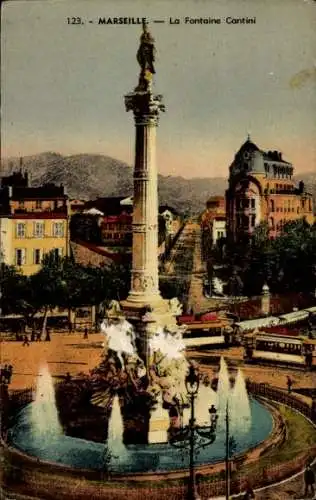 Ak Marseille Bouches du Rhône, Fontaine Cantini