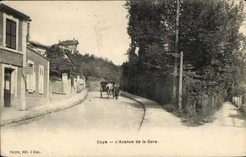 Ak Coye Oise, Avenue de la Gare