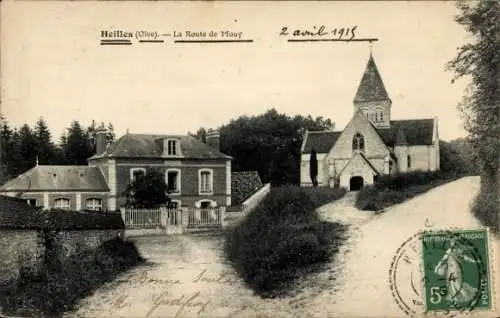 Ak Heilles Oise, Route de Mouy