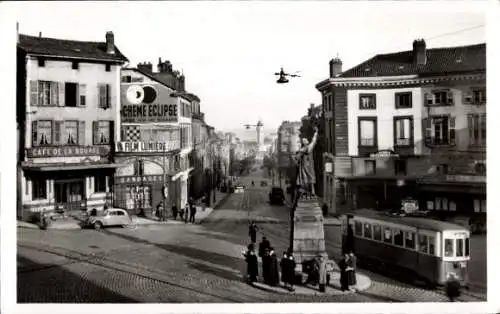 Ak Limoges Haute Vienne, Place Denis Dussoubs, Straßenbahn