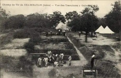Ak Chambaran Isère, Champ de Tir, Vue des Tranchees a Gallets