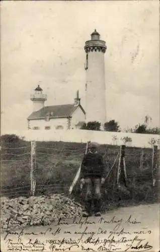 Ak Port Navalo en Arzon Morbihan, Leuchtturm