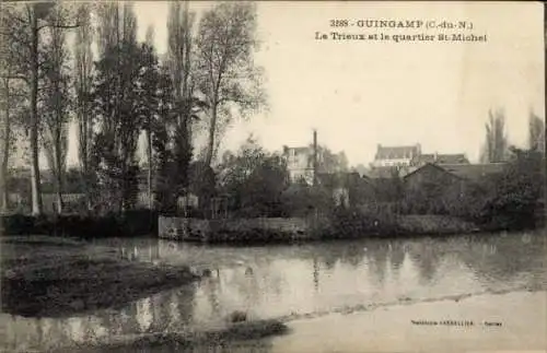 Ak Guingamp Cotes d'Amor, Le Trieux et le quartier St. Michel