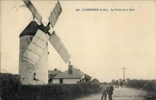 Ak La Bernerie en Retz Loire Atlantique, Le Moulin de la Gare