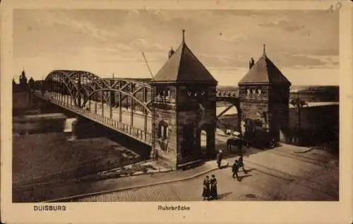 Ak Duisburg im Ruhrgebiet, Ruhrbrücke
