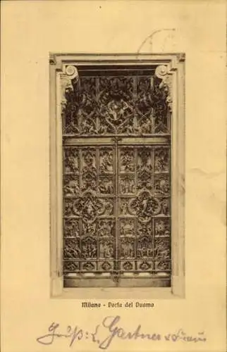Ak Milano Mailand Lombardia, Porta del Duomo