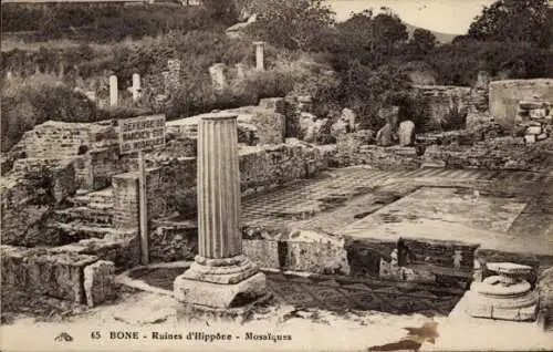Ak Bone Algerien, Ruines d'Hippone, Mosaiques