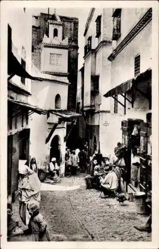 Ak Algier Alger Algerien, Une rue de la Casbah