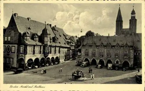 Ak Goslar am Harz, Markt, Rathaus