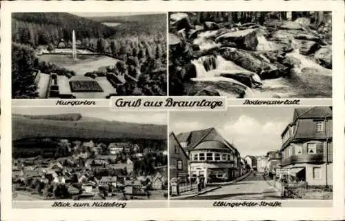 Ak Braunlage im Oberharz, Kurgarten, Hütteberg, Elbingeröder Straße