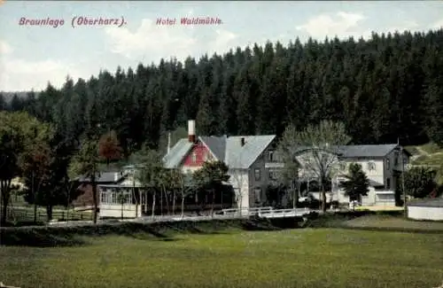 Ak Braunlage im Oberharz, Hotel Waldmühle