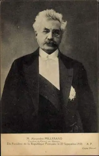 Ak M. Alexandre Millerand, Président de la République