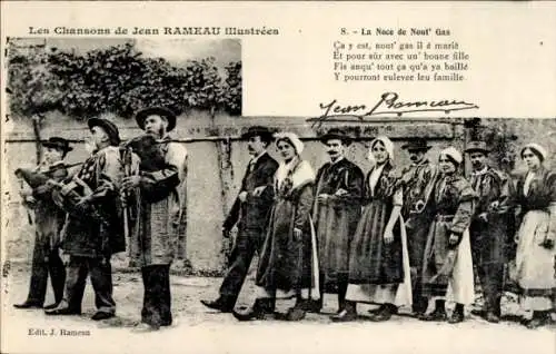 Ak Die Lieder von Jean Rameau illustriert, die Hochzeit von Nout' Gas