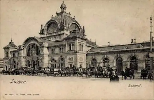 Ak Luzern Stadt Schweiz, Bahnhof