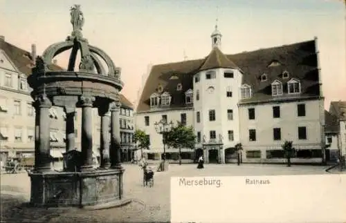 Ak Merseburg an der Saale, Rathaus