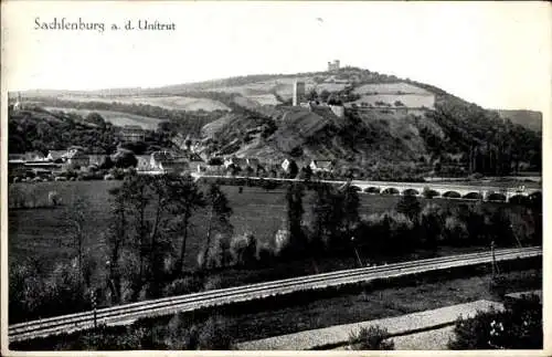 Ak Sachsenburg an der Unstrut Kyffhäuserkreis Thüringen, Panorama