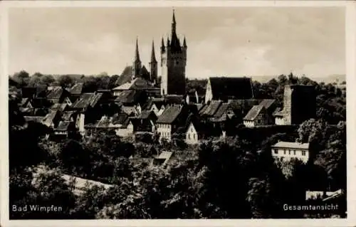 Ak Bad Wimpfen am Neckar, Gesamtansicht