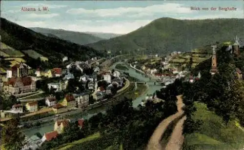 Ak Altena in Westfalen, Blick von der Berghalle