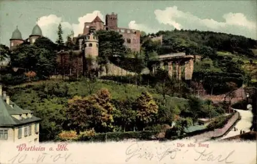 Ak Wertheim am Main, alte Burg