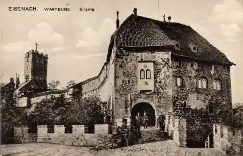 Ak Lutherstadt Eisenach in Thüringen, Wartburg, Eingang