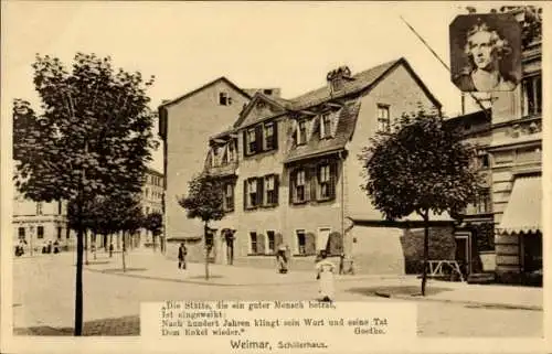 Ak Weimar in Thüringen, Schillerhaus