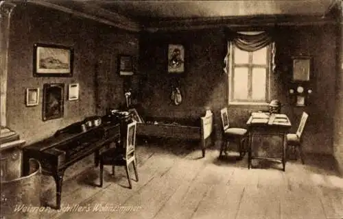 Ak Weimar in Thüringen, Schillerhaus, Wohnzimmer