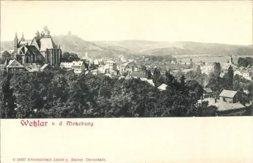 Ak Wetzlar im Lahn Dill Kreis, Blick von der Metzeburg auf den Ort