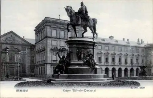 Ak Mannheim in Baden, Kaiser Wilhelm-Denkmal