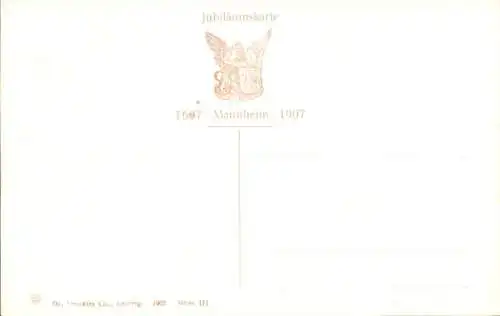 Ak Mannheim, Jubiläums Ausstellung 1907, Friedrichsplatz, Wasserturm, Trenkler