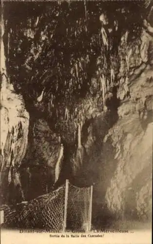 Ak Dinant Wallonien Namur, Grotte, La Merveilleuse, Sortie de la Salle des Cascades