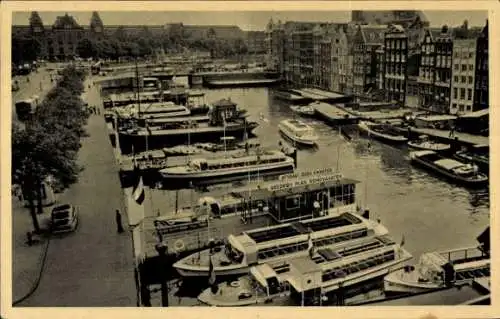 Ak Amsterdam Nordholland Niederlande, Rederij Plas, Hafen, Rundfahrten