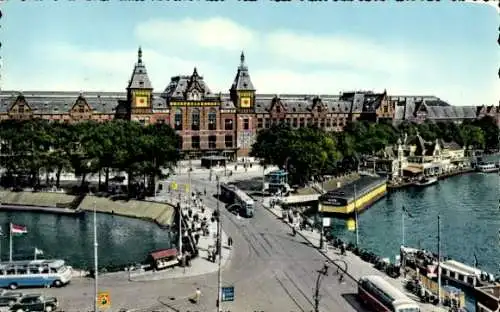 Ak Amsterdam Nordholland Niederlande, Hauptbahnhof