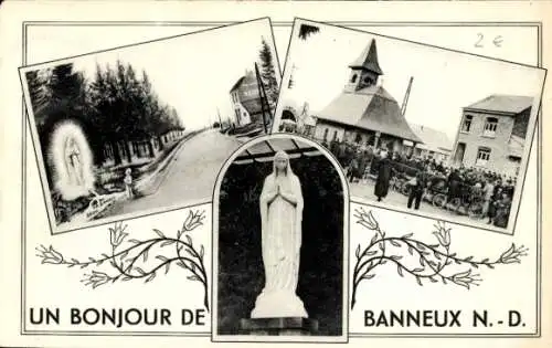 Ak Banneux Notre Dame Wallonien Lüttich, Krankenhausrestaurant, Denkmal