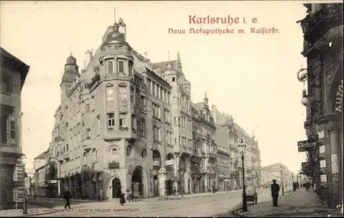 Ak Karlsruhe in Baden, Neue Hofapotheke, Kaiserstraße