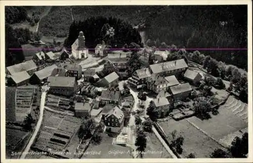 Ak Nordenau Schmallenberg im Sauerland, Fliegeraufnahme, Hotel I. Gnacke