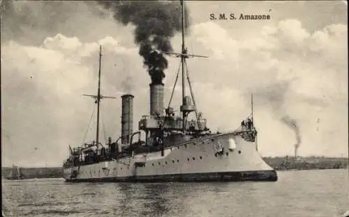 Ak Deutsches Kriegsschiff, SMS Amazone, Kleiner Kreuzer