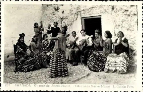 AK Granada Andalusien Spanien, Gitanas del Sacro Monte