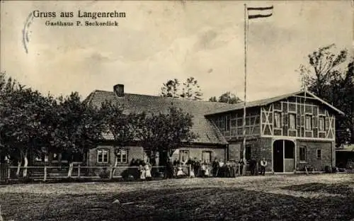 Ak Langenrehm Emsen Rosengarten in Niedersachsen, Gasthaus P. Seckerdick