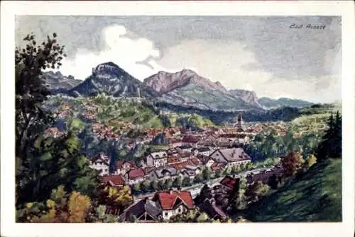 Künstler Ak Lebeda, A., Bad Aussee Steiermark, Gesamtansicht